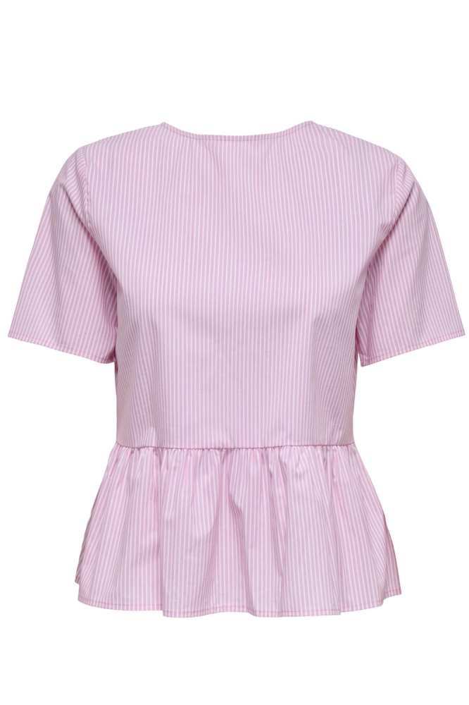 JDYMIO S/S REV. STRING TOP WVN DIA 15347616 Shocking Pink/SMALL WHITE
